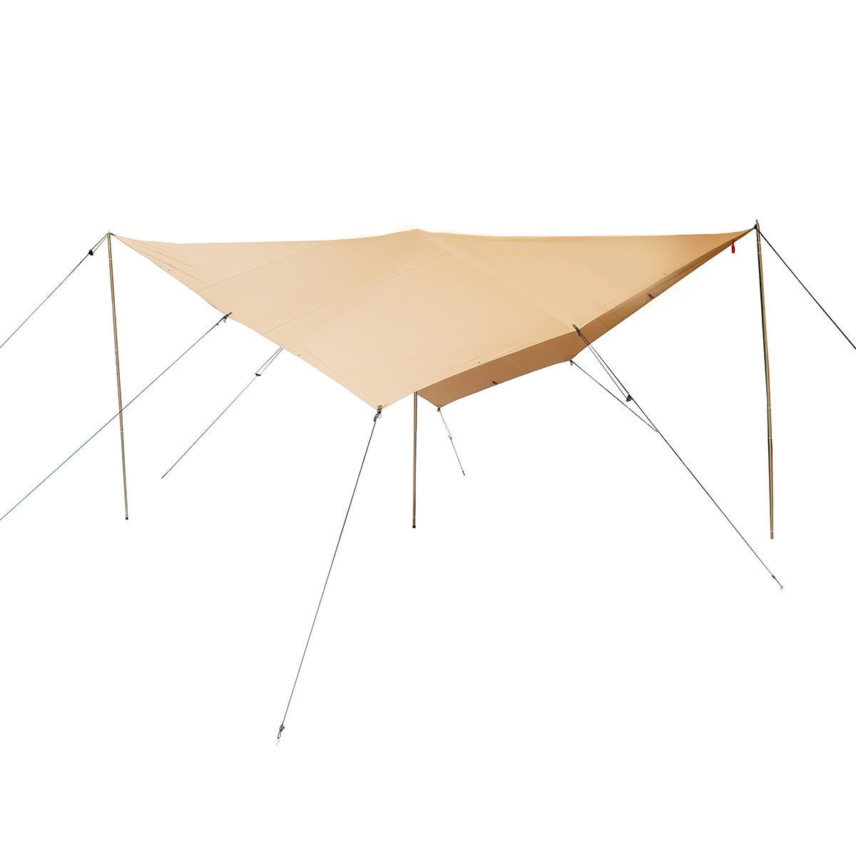 sunshade tarp side profile fully stretched out