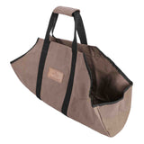 Boat-Shape-Canvas-Firewood-Log-Carrier-brown side profile