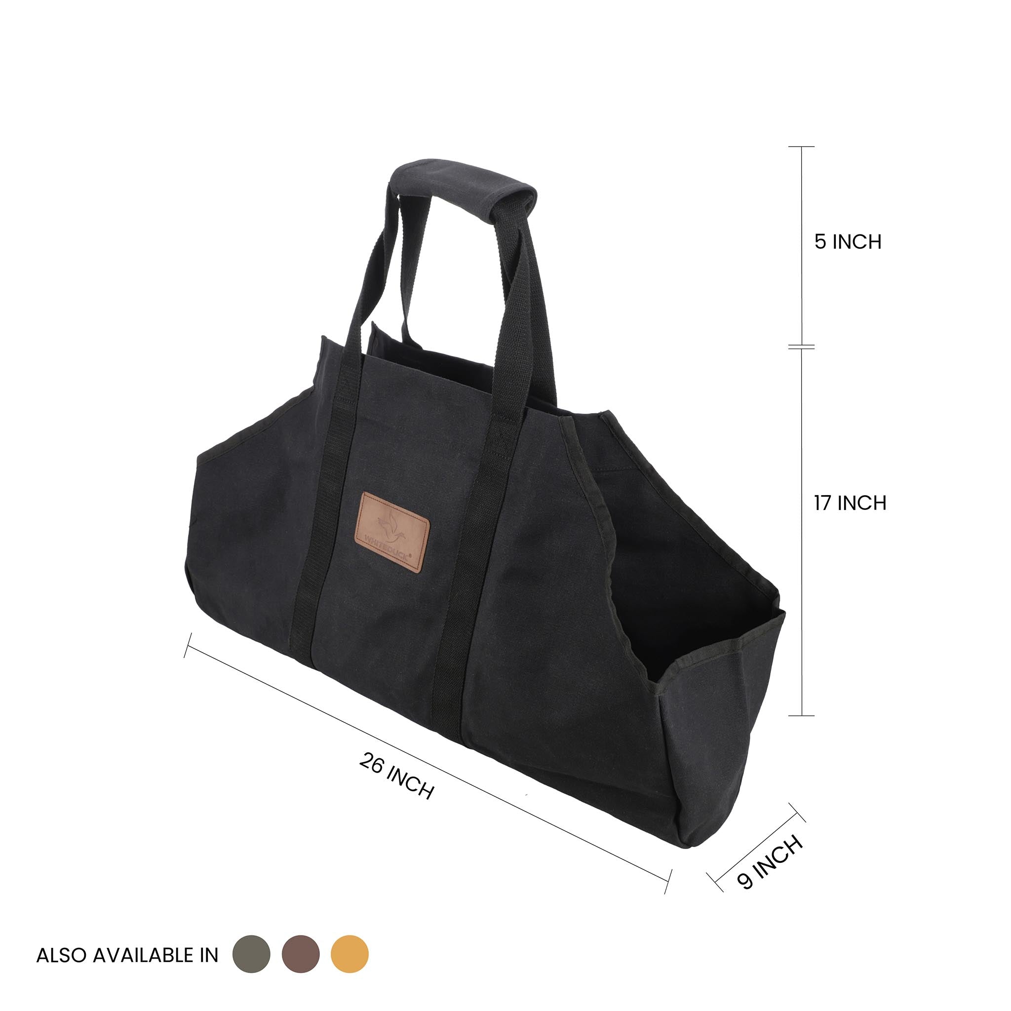 Boat-Shape-Log-Carrier-black-size-chart