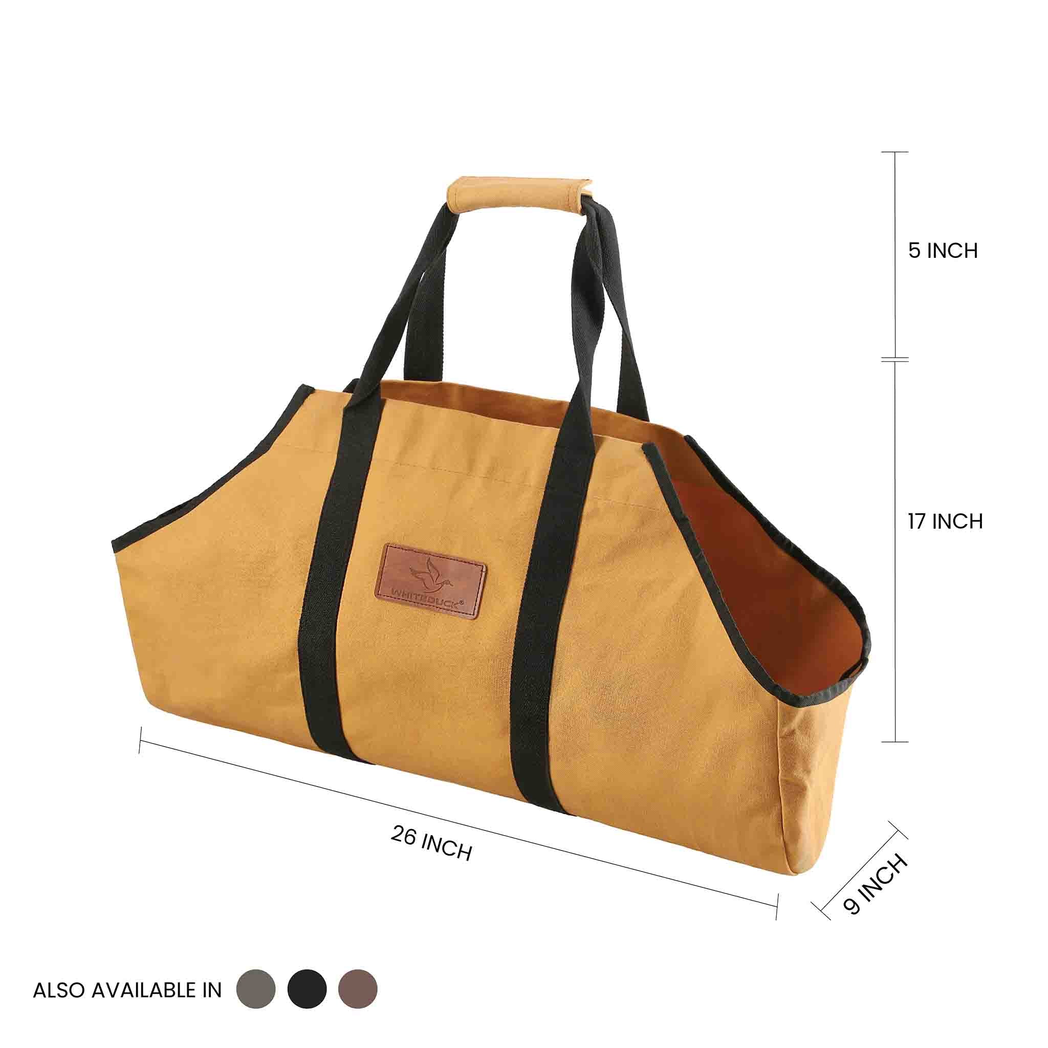 Boat Shape Log Carrier tan size chart