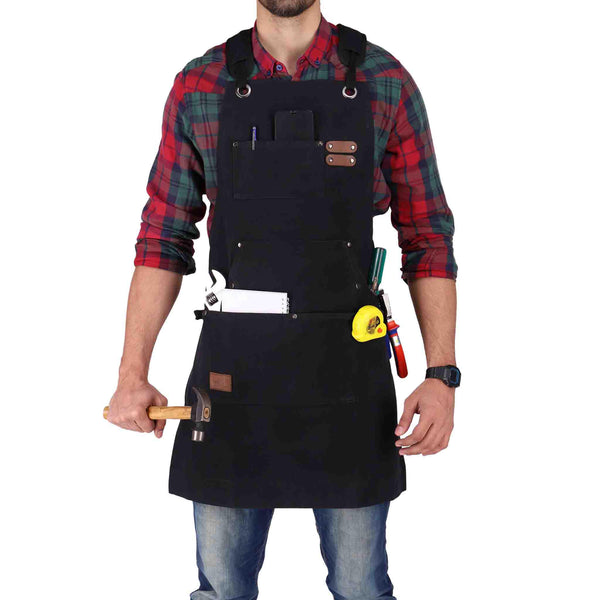 Work Apron | Wood Working Aprons Heavy Duty Waxed Canvas