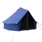 10' Regatta Bell Tent - Sapphire Blue left side view