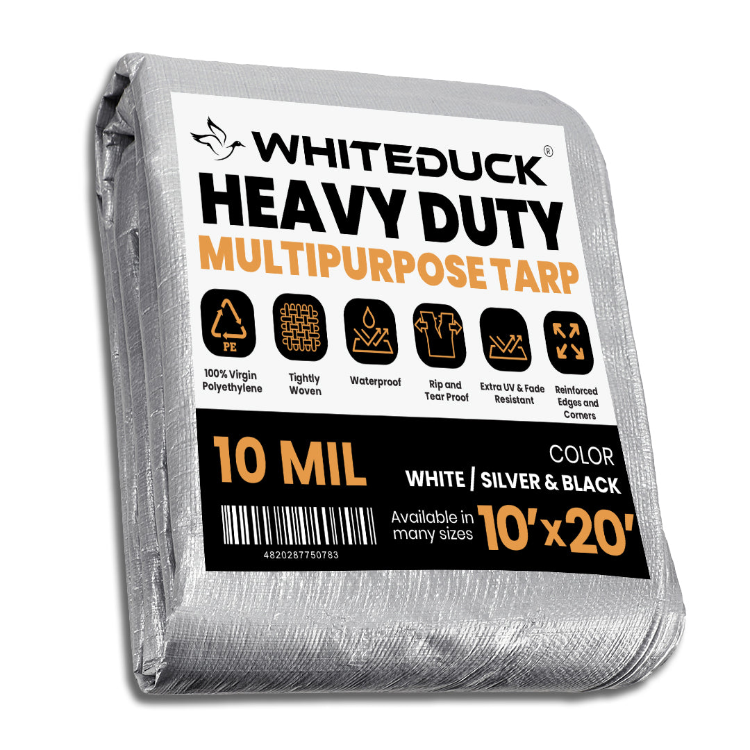 6' x 8' Heavy Duty Poly Tarp 10 mil, 6 oz