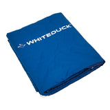 Blue blanket with 'Whiteduck' logo on a white background