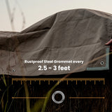 Canvas tarp size infographics