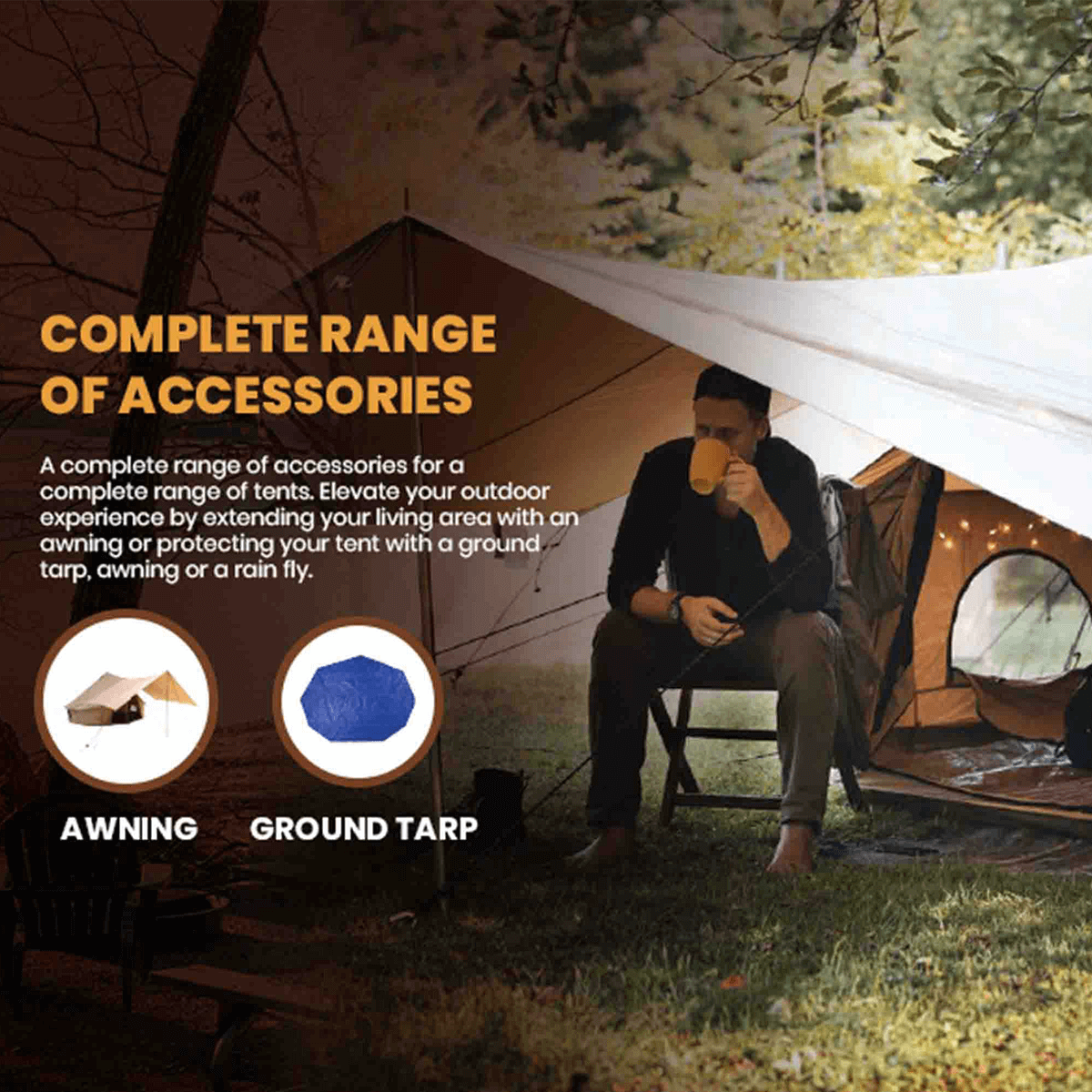 White Duck Outdoors 23 Avalon Optimus Bell Tent Water Repellent