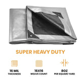 8’ x 10’ Super Heavy Duty Poly Tarp