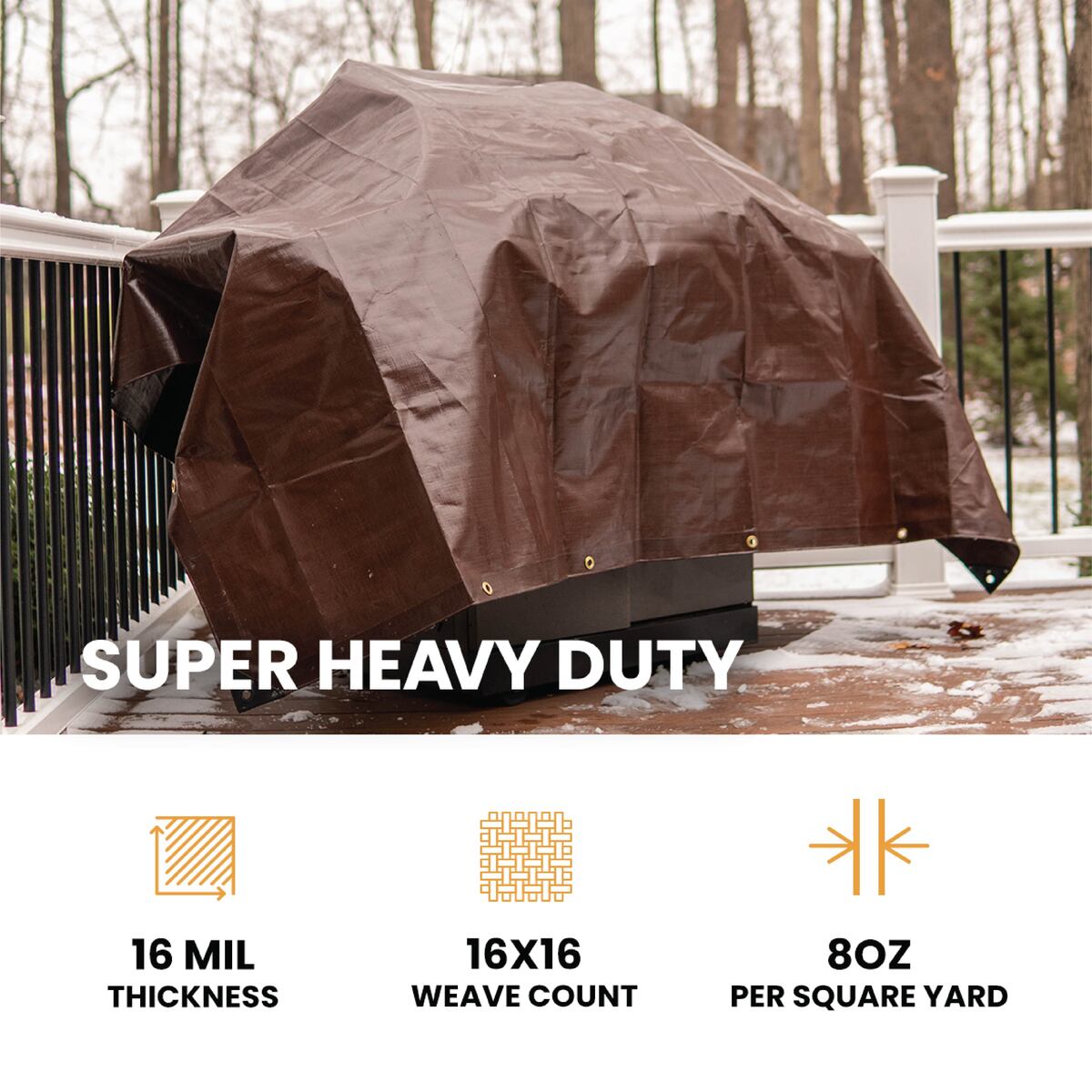 15 x 15 tarp 15' x 15' Super Heavy Duty Poly Tarp