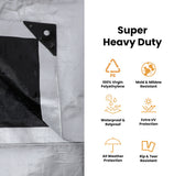 8’ x 10’ Heavy Duty Poly Tarp 10 mil, 6 oz - Black & Silver