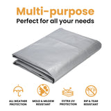 8’ x 10’ Heavy Duty Poly Tarp 10 mil, 6 oz - Black & Silver