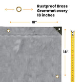 8’ x 10’ Heavy Duty Poly Tarp 10 mil, 6 oz - Black & Silver