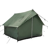 Rover scout tent forest green closed up walls all around