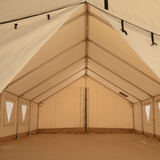 alpha wall tent with its extended frame