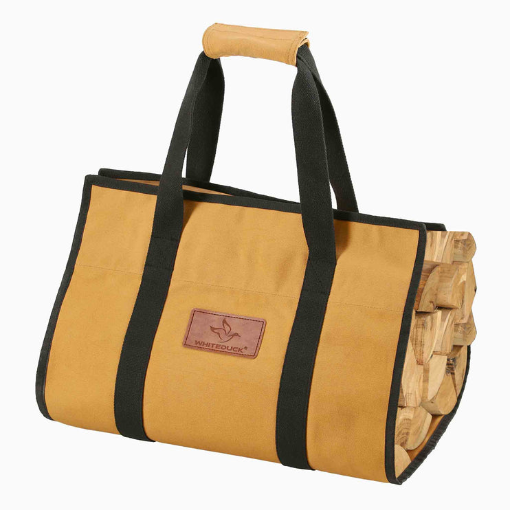 rectangle shape firewood log carrier tan main image