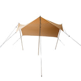 sunshade tarp front angle fully opened