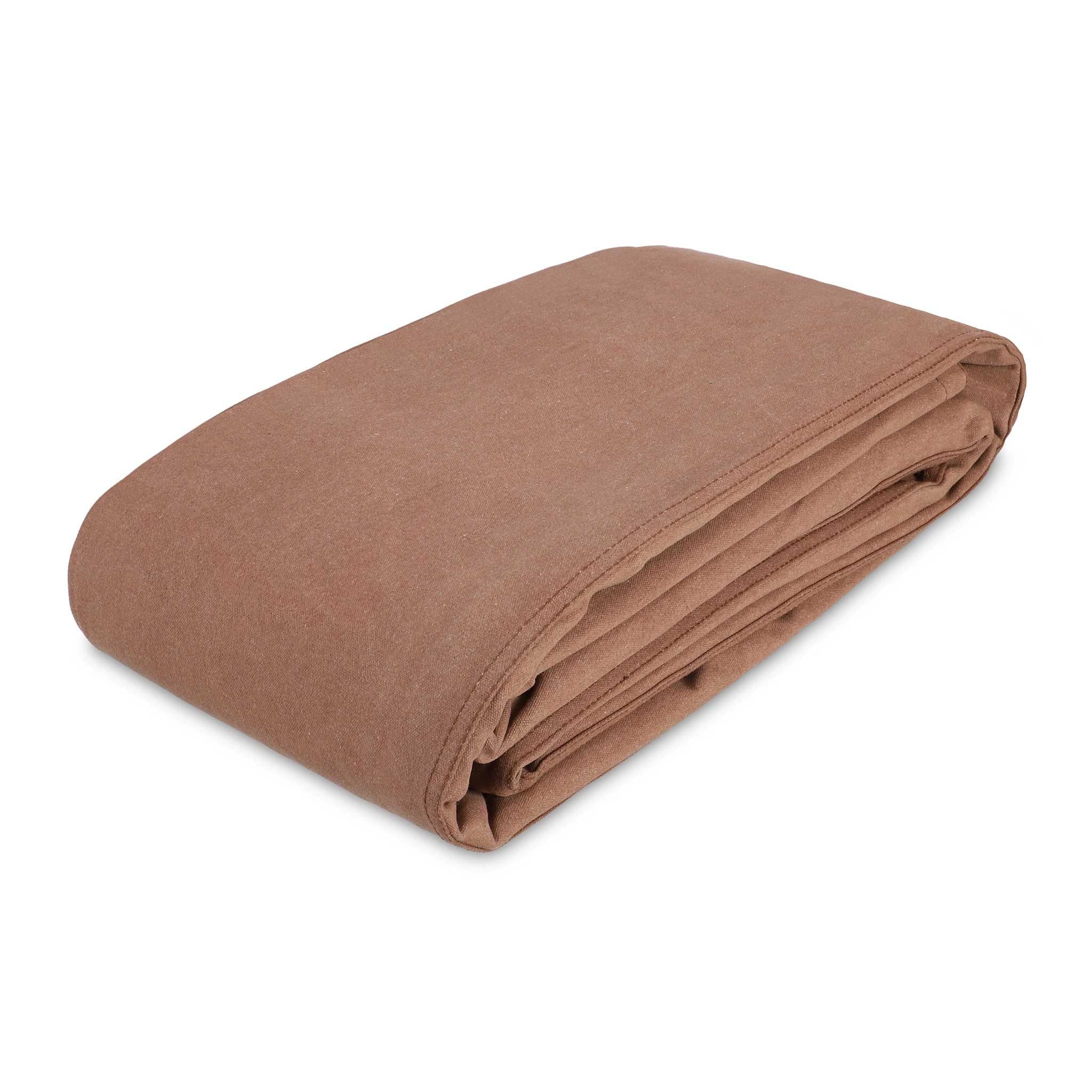 tarp coin 18 oz. 100% Cotton Canvas Tarp 12' x 12' / Brown