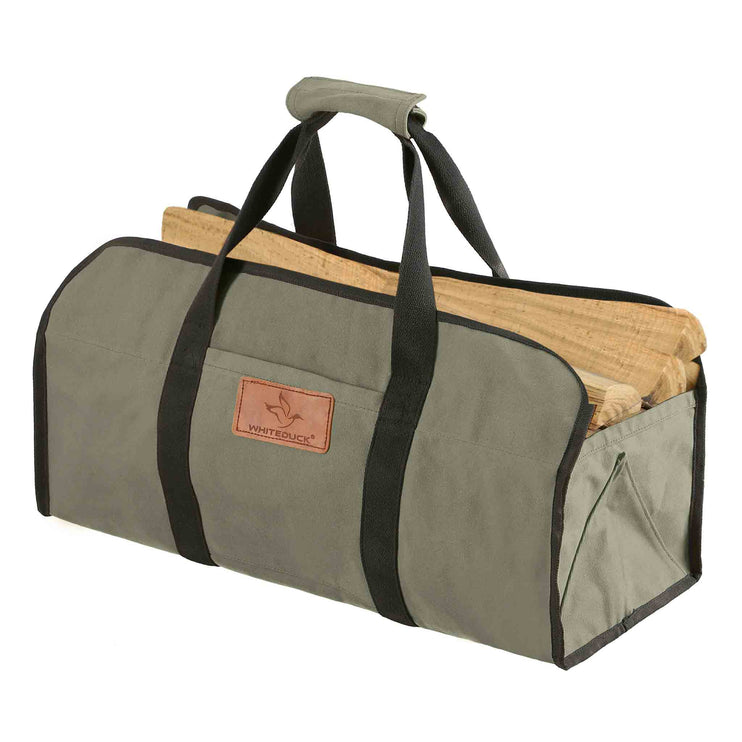 tote shape log Carrier olive