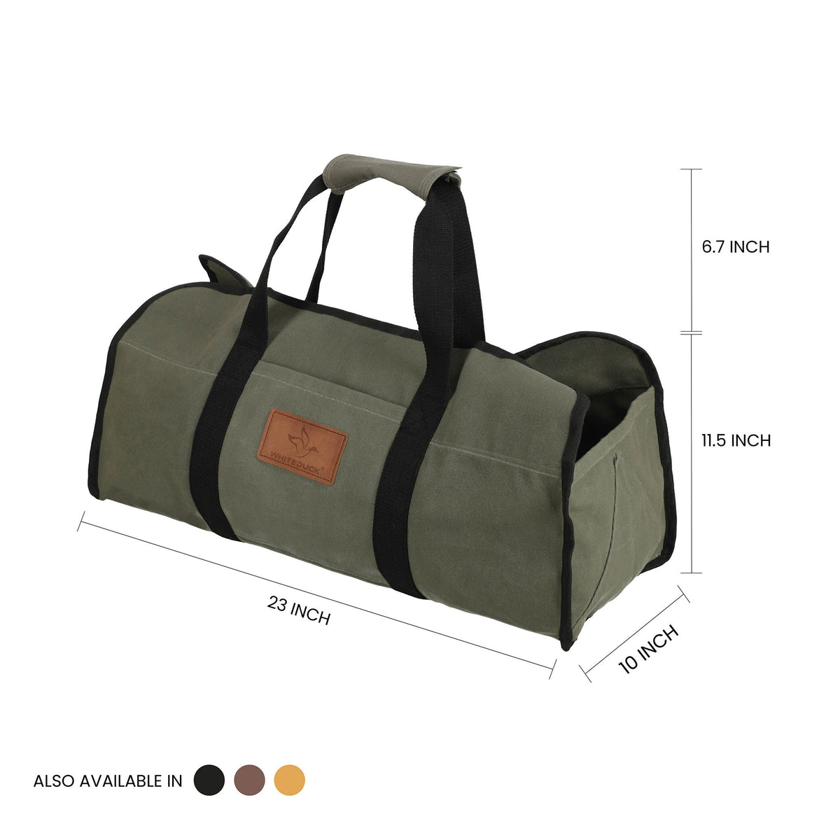 Tote-Shape-Log-Carrier-size-olive