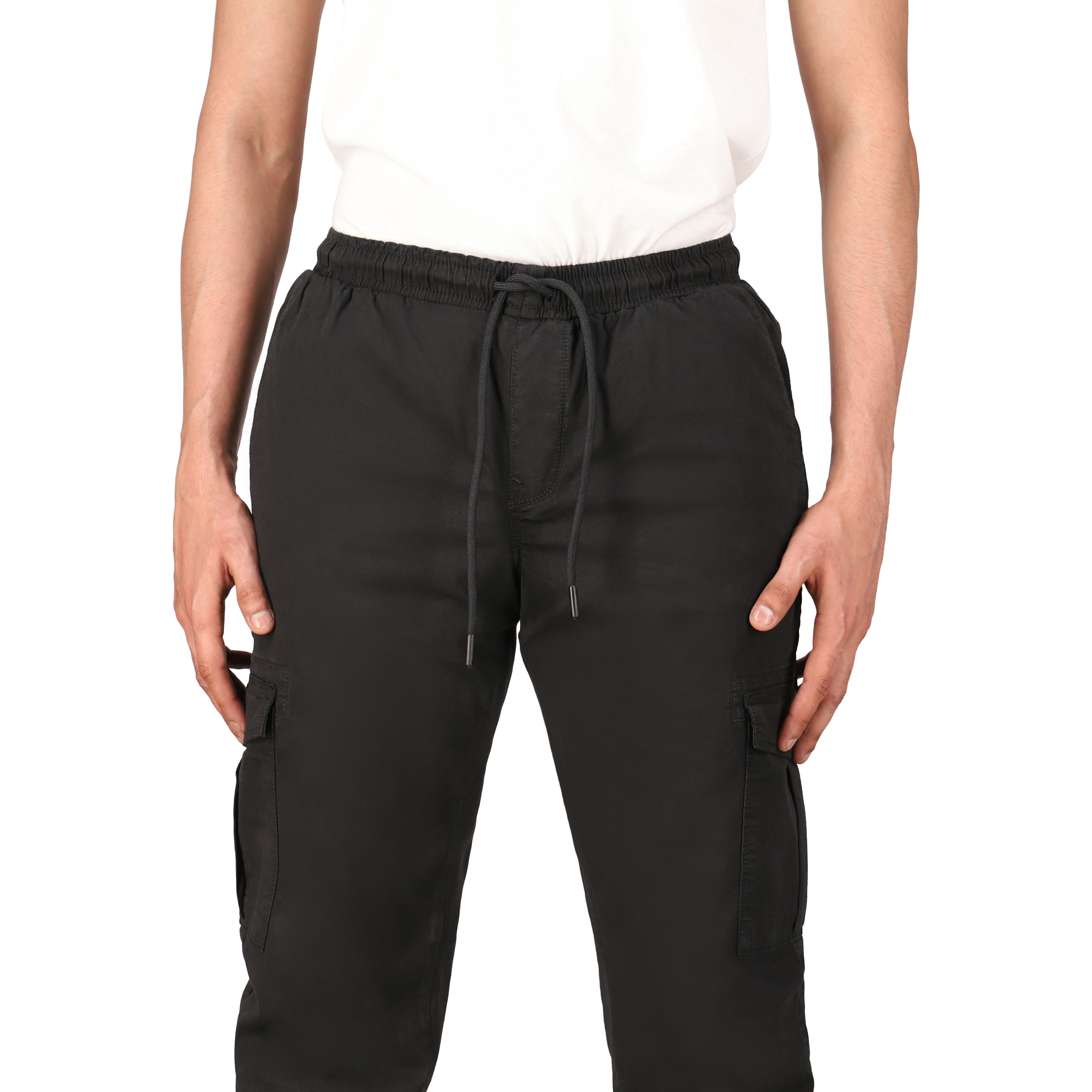 Buy Cargo Joggers with Elasticated Drawstring Waist Online at Best